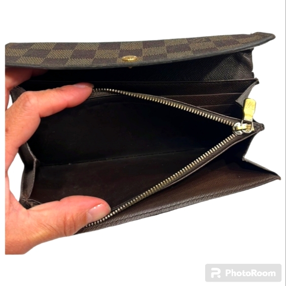 LOUIS VUITTON AUTHENTIC  BROWN DAMIER WALLET  GUC - Picture 6 of 12